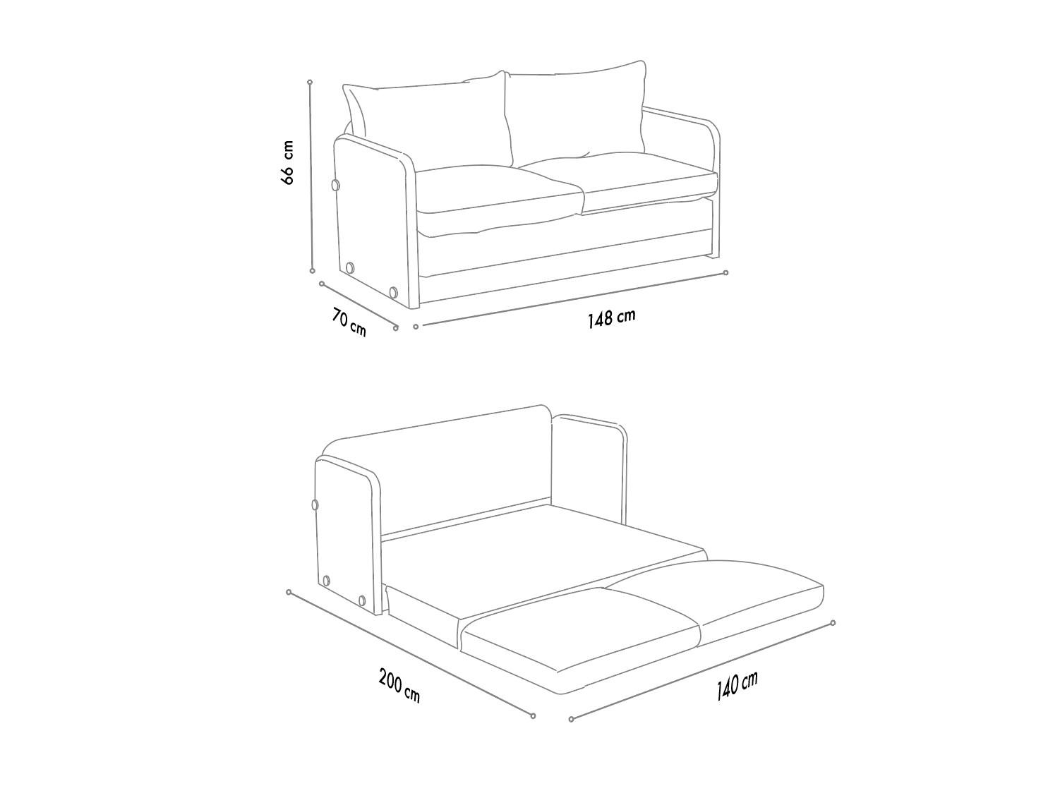 Sofa na razvlačenje Sagoretti XL (siva)