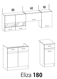 Kuhinja Estell 180 cm  