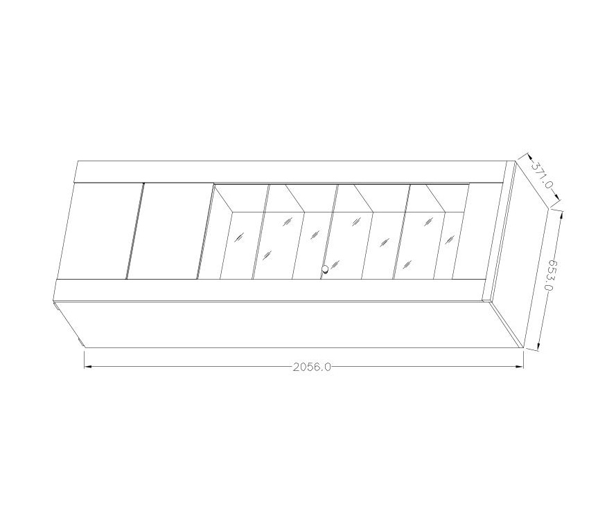 Vitrina Larita Typ 05 (sibiu larche + hrast sonoma tartuf)