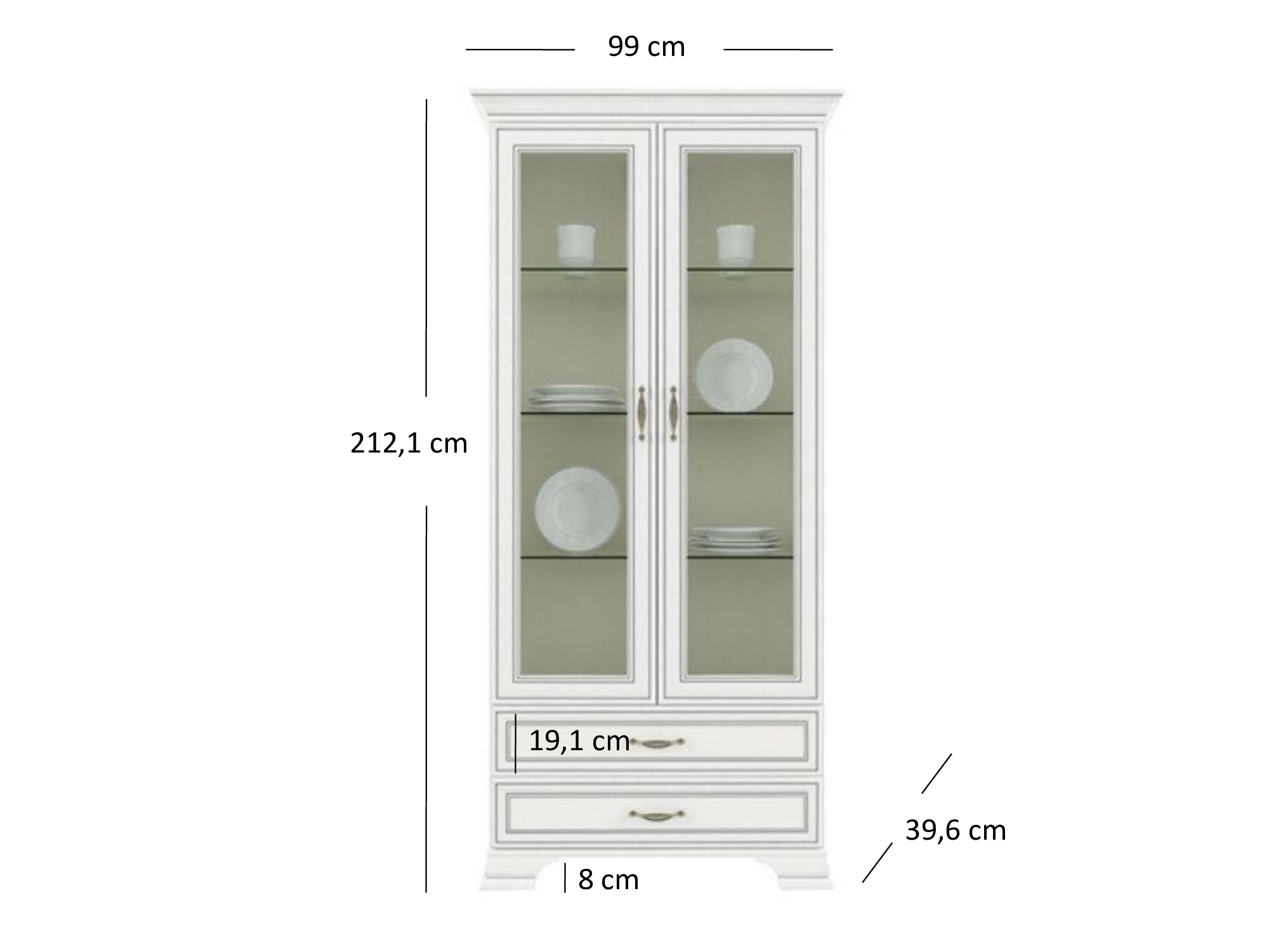 Vitrina Terina (woodline krem)