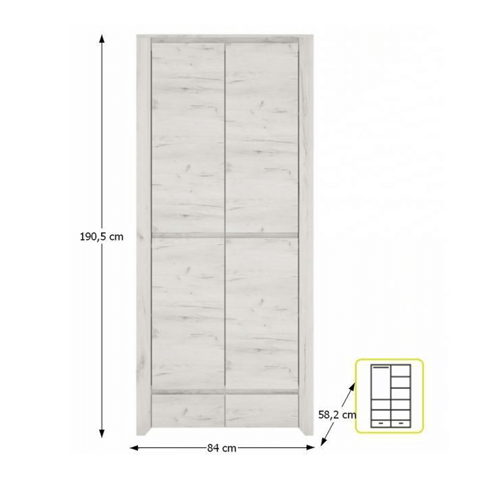 Ormar za garderobu Adamus Tip 20 2D 