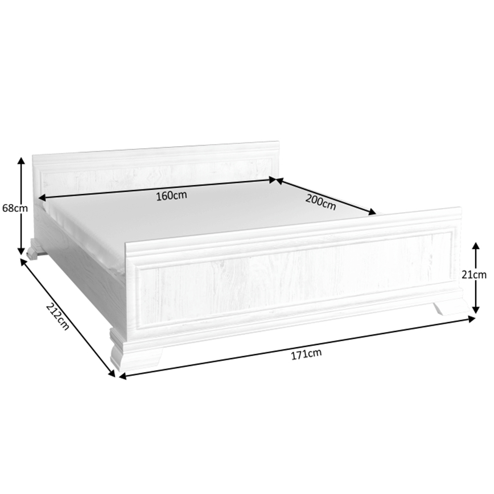 Bračni krevet 160 cm Kraz KLS (S podnicom) (sosna andersen)  