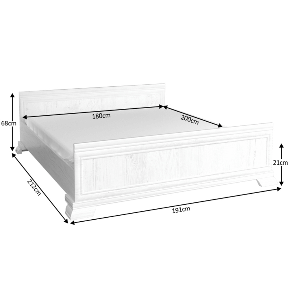 Bračni krevet 180 cm Kraz KLS2 (S podnicom) (sosna andersen)  