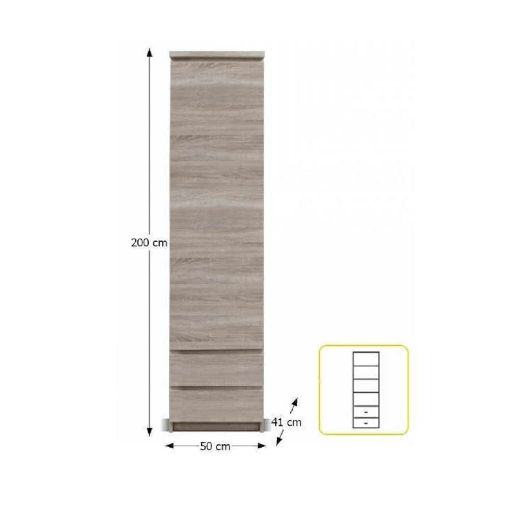 Ormar s policama Punkto Tip 02 1D2S 