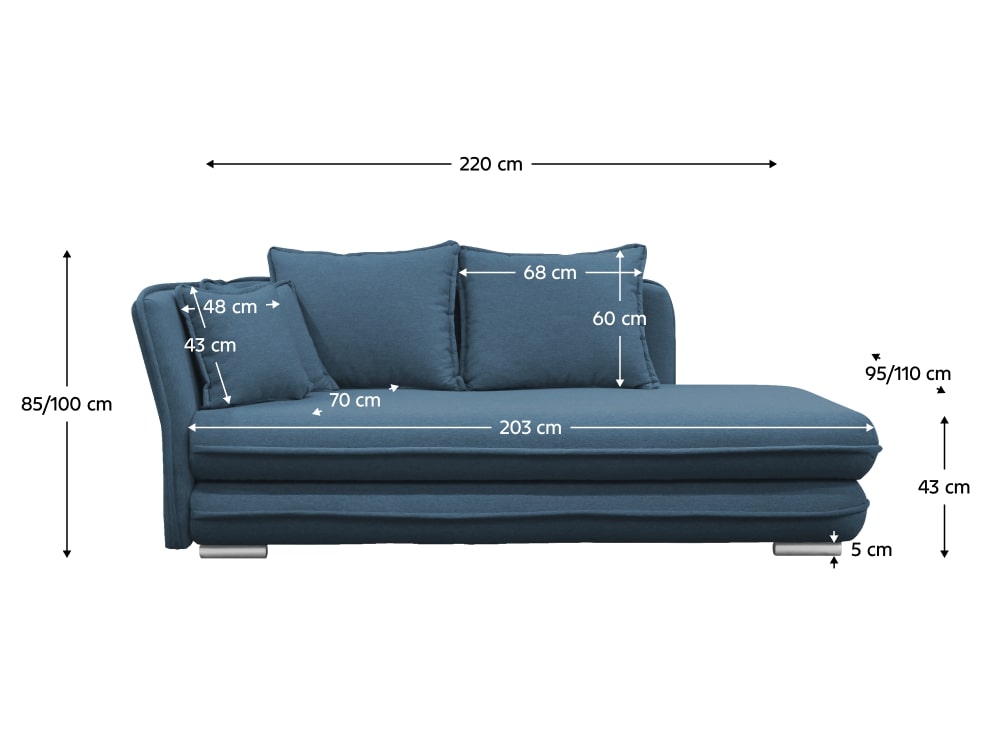 Sofa s prostorom za odlaganje Limfa (whisper 12) (L) 