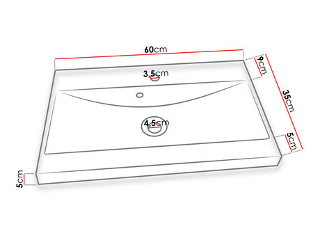 Kupaonski set Dymysos II XL (crni grafit) (sa sifonom i baterijom Economico BYU 020M)